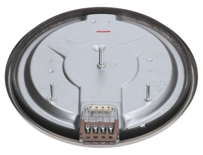 Plita electrica rotunda ø 225mm, 2600W, 230V, conectare cu 4 suruburi, cu inel exterior inox inalt 8mm - 490020