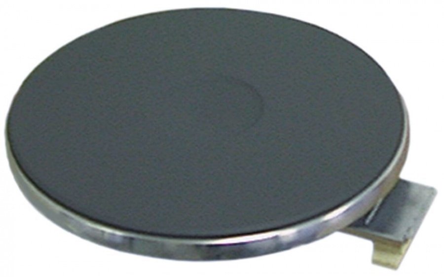 Plita electrica rotunda ø 225 mm, 2600W, 400V, conectare cu 4 suruburi, cu inel exterior inox inalt 8 mm - 490021