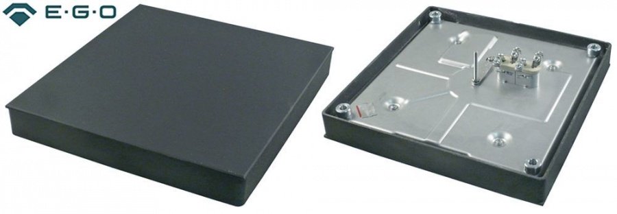 Plita electrica patrata 300 x 300 mm, 3000 W, 400 V, cu 4 borne cu surub, margine cu umar, EGO 11.33470.195 - 490078