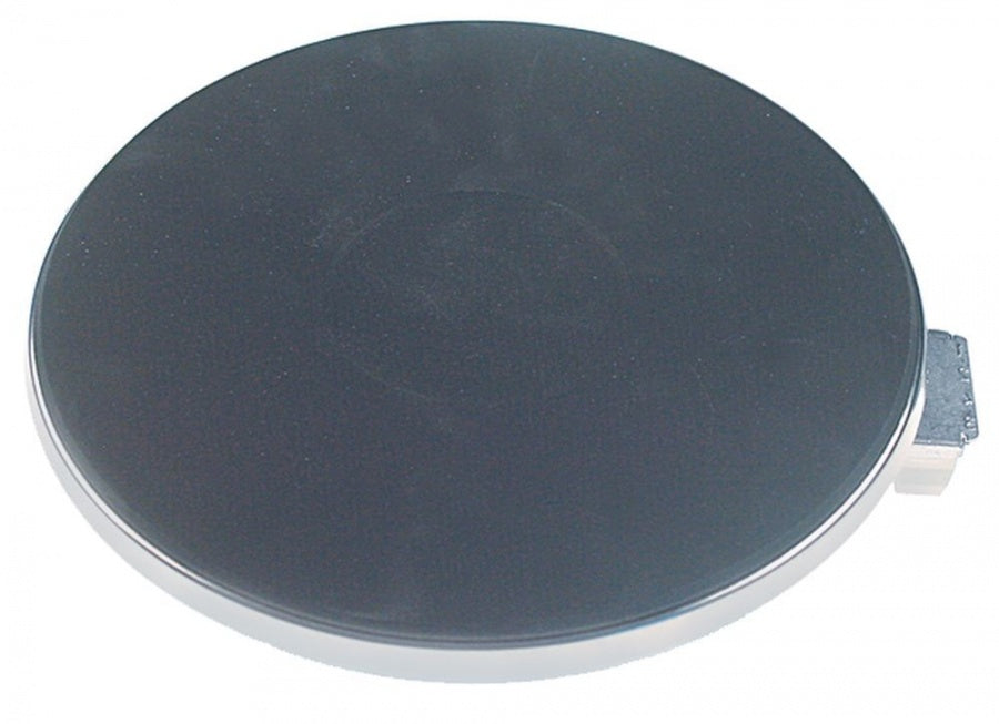 Plita electrica rotunda ø 225 mm, 2000 W, 230 V, conectare cu 4 suruburi, cu inel exterior inox inalt 8 mm - 490130