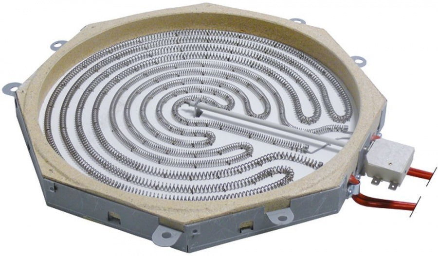 Rezistenta radianta octogonala pentru plan ceramic, 3400 W, 230 V, 300 x 300 mm, 2 circuite, conexiuni 4+2, AD 100.370 - 490153