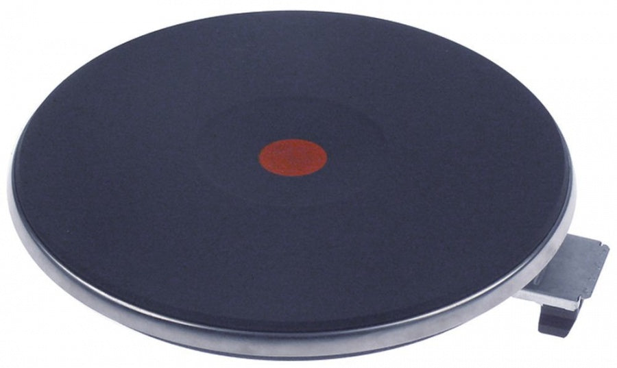 Plita electrica rotunda ø 225 mm, 2600 W, 440 V, conectare cu 4 suruburi, cu inel exterior inox inalt 8 mm - 490175