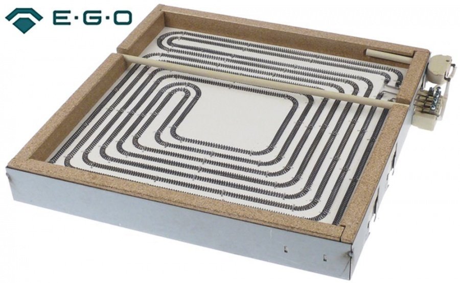 Rezistenta radianta 300 x 300 mm, 4000 W, 400 V, cu 2 circuite, fara senzor vas, pentru vetroceramica - 490195