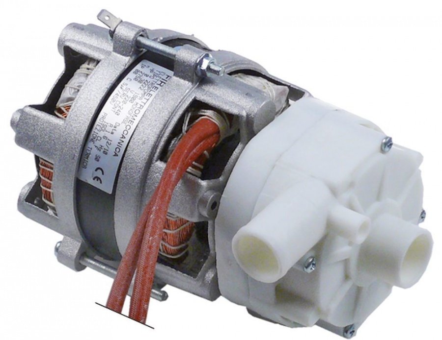 pump inlet ø 28mm outlet ø 26mm type 2222.1900 230 V 50 Hz 1  phase 0,22 kW 0,3 HP L 191 mm