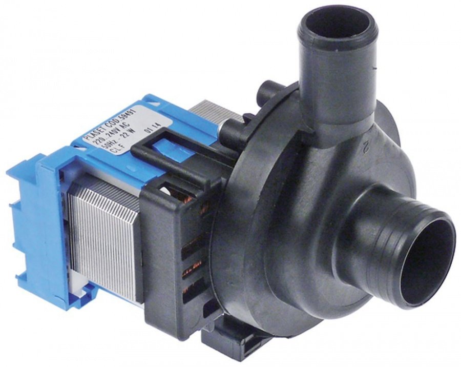 drain pump inlet ø 30mm outlet ø 22mm 220-240V 22W 50Hz PLASET type 59491 - 499298