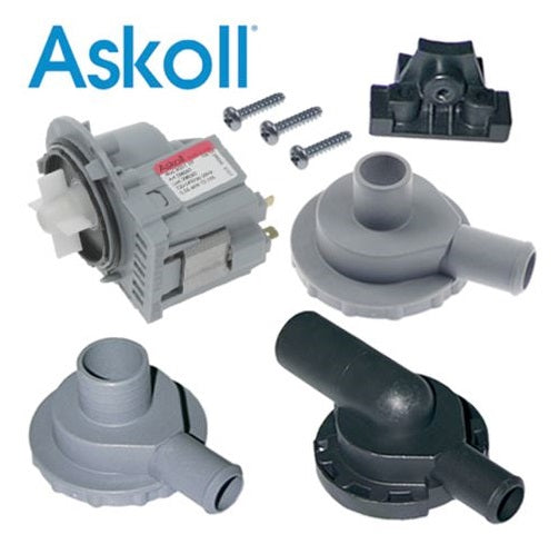 Pompa de golire universala cu capace intrari ø 24/30/35/39mm, iesiri ø 22/31mm, 230V, 40W, 50Hz, ASKOLL type M231 XP kit  - 499315