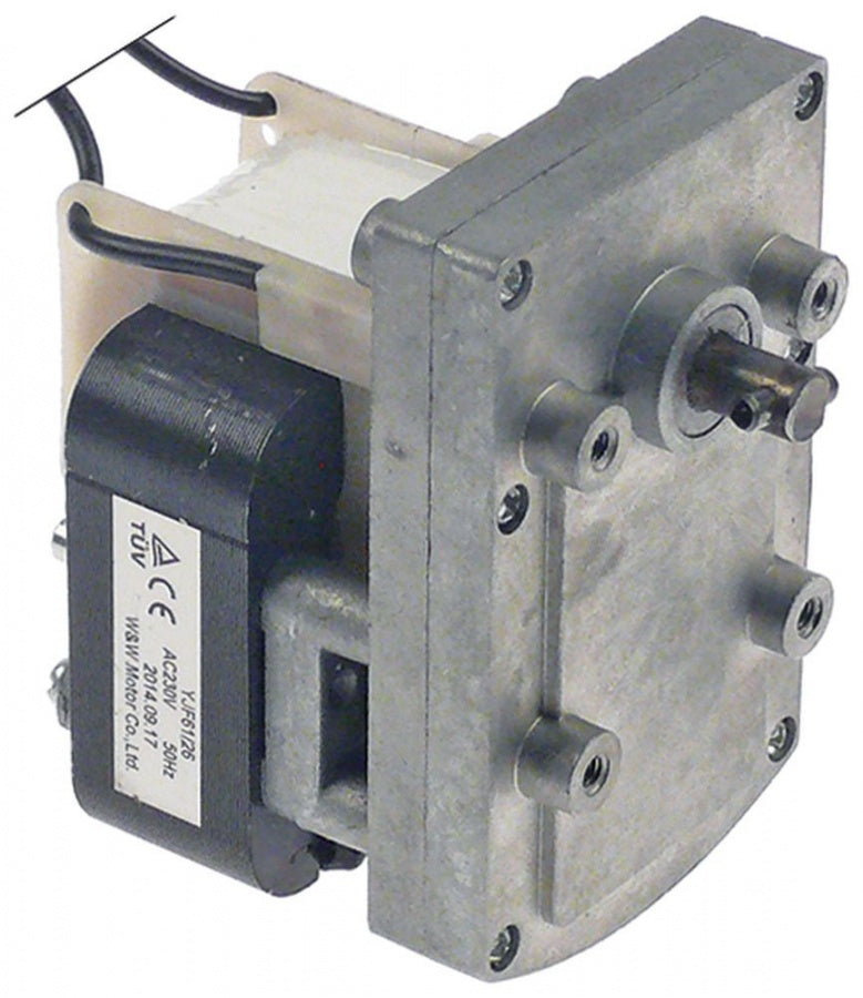 gear motor 230V voltage AC 50Hz 4rpm turn direction clockwise shaft ø 8mm L 95mm W 60mm - 499326