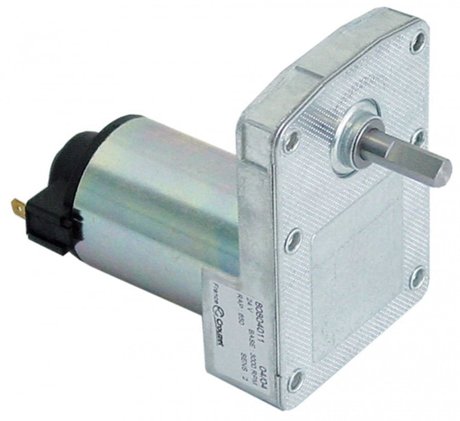 Motoreductor Crouzet 80804011, 24 V, BASE 3000 RPM, reductor 4.6 Rpm, ax D 7x8 mm, L 26 mm - 500489