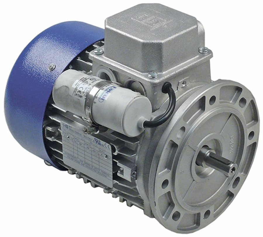 motor 0,75kW 230V 50Hz 1 phase shaft ø 14mm flange ø 160mm 1400rpm type M80BL4 ø 150mm H 200mm