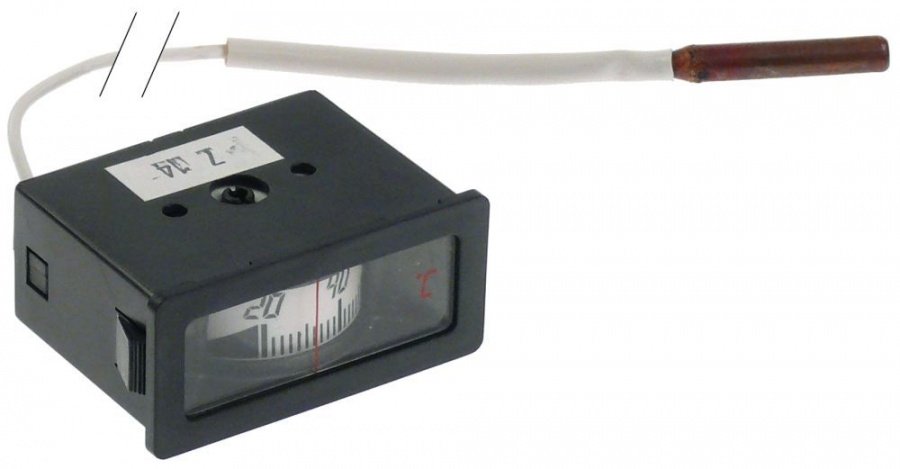 thermometer mounting measurements 58x25.5mm +20 up to +120°C capillary pipe 3470mm probe ø 6mm - 501492