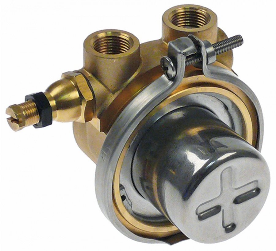 Cap pompa FLUID-O-TECH 200l/h racord 3/8" NPT cu filtru și by-pass alamă racord colier