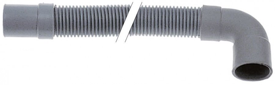 Furtun golire cu cot DN32,  lungime L 1500 mm, capat drept ø 39x33 mm, la cot ø 44x40 mm - 502100
