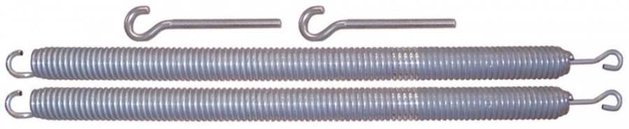 tension spring set ø 37mm total length 745mm wire gauge ø 6,2mm L1 1001mm L2 1570mm