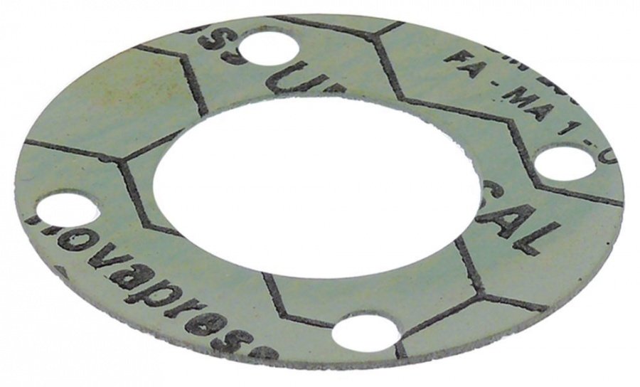 Garnitura pentru ax de motor, fibra, int. ø 32 mm, ext. ø 60 mm, grosime 1 mm, cu 4 orificii pt. suruburi - Cod 503149