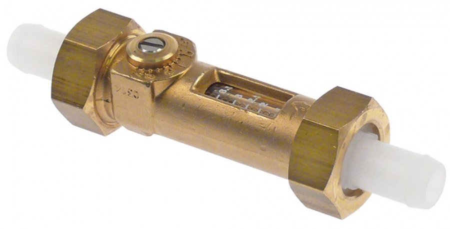flow controller flow rate up to 3.5l/min brass hose ø 3/4"mm t.max. 100°C L 80mm - 503172