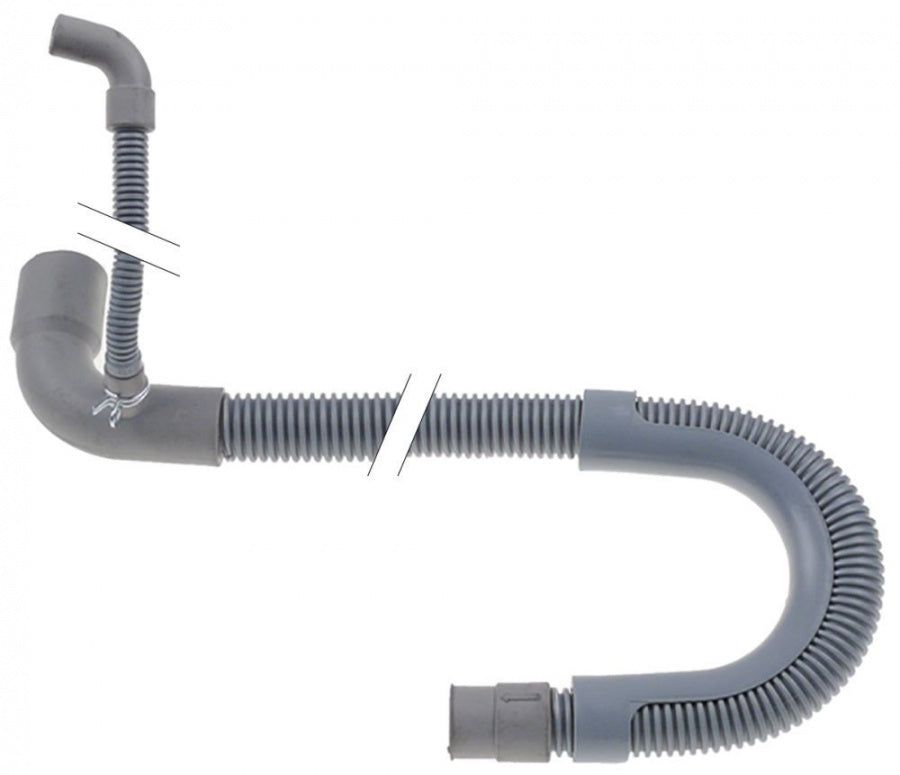 Furtun de golire 049878, DN20, L 2200 / 800 mm, terminal drept ø 20x27 mm, cotit 29x36 mm - 504291