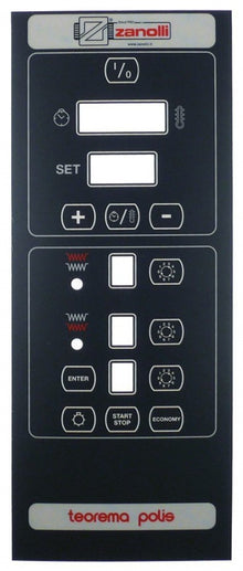 Folie tastatura cuptor pizza, cu 11 butoane, ZANOLLI PANN0275, L 325x130 mm - 504381