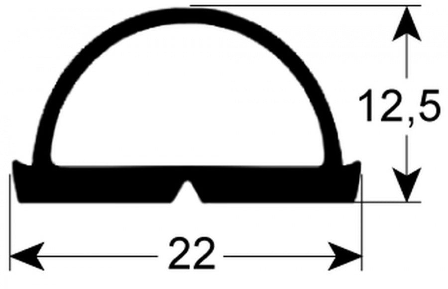 door seal L 786,5mm W 590,5mm H 12,5mm - 504407