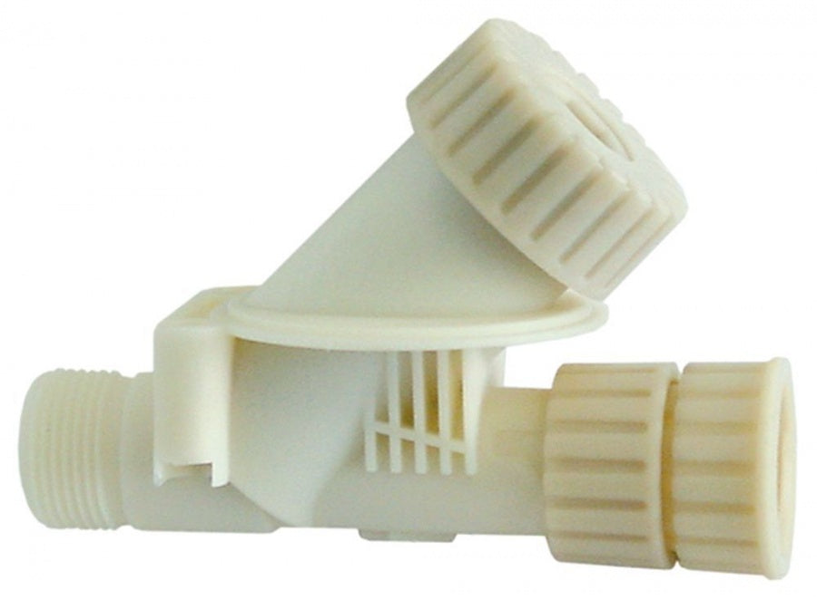 Filtru Y din plastic 3/4"-3/4", pentru alimentare, cu sita oblica - 504585