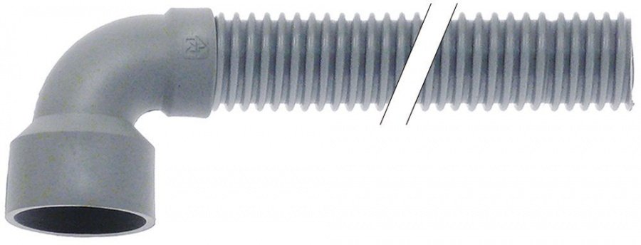 Furtun de evacuare L 1500 mm, DN25 L, cu cot ø 47x41 mm - 505411