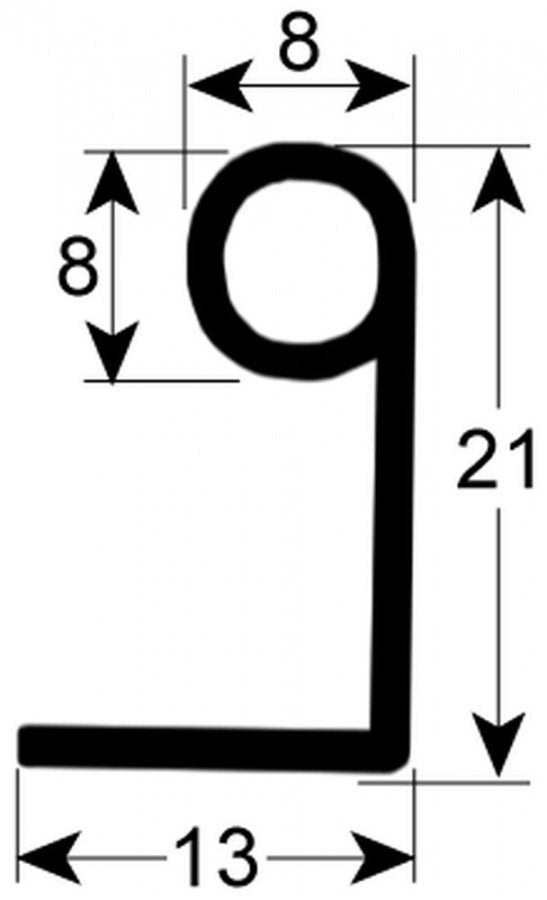 door seal L 1230mm - Code 508284