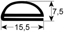 door seal L 595mm W 15,5mm H 7mm Qty 1 suitable for COMENDA