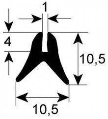 oven gasket profile 1615 L 1950mm Qty 1