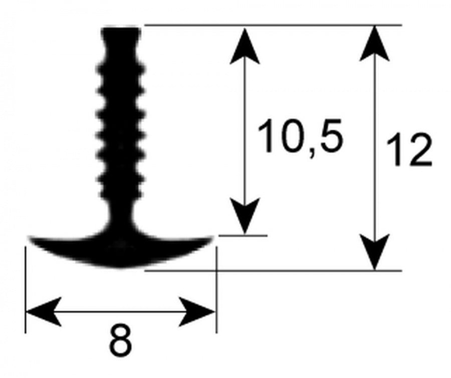 door seal profile 2985 L 4350mm Qty 1