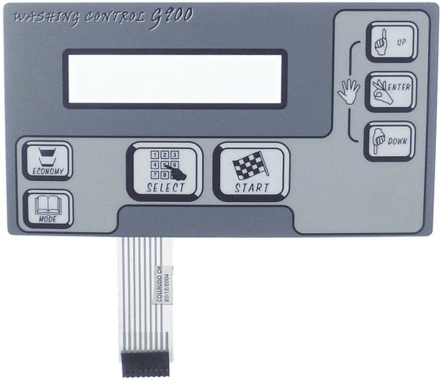 keypad foil for washing machine grey buttons 7 L 200mm W 110mm