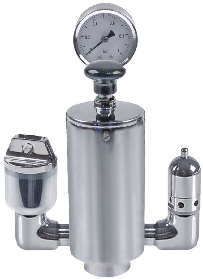 Valva de siguranta filet 1" 0.5bar cu manometru/valvă de aerisire dreapta/pâlnie stânga - 514474