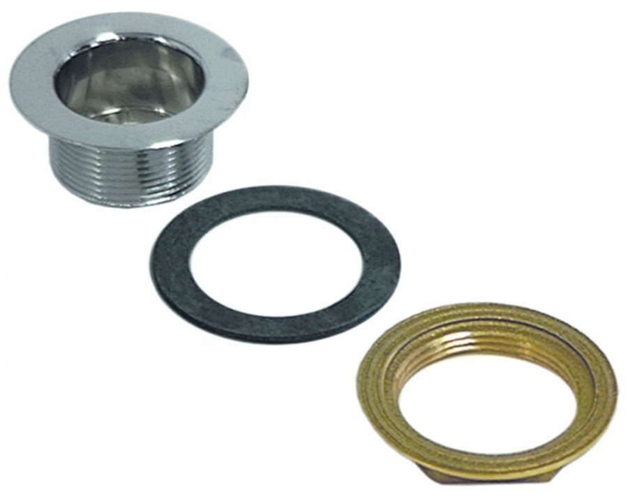 Ventil scurgere pentru chiuveta 1 1/2",  H 32 mm, ext. ø 69 mm, alama cromata - 515042