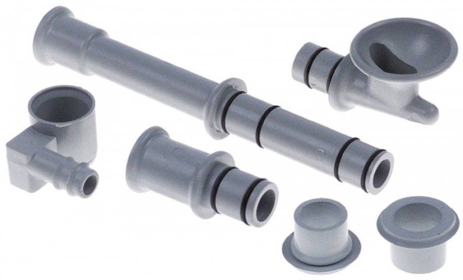 Kit sifon ø 18 mm, din plastic gri - 515111