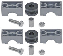 roller set ø 31mm H 20mm for hood mechanics  plastic black hole ø 12mm