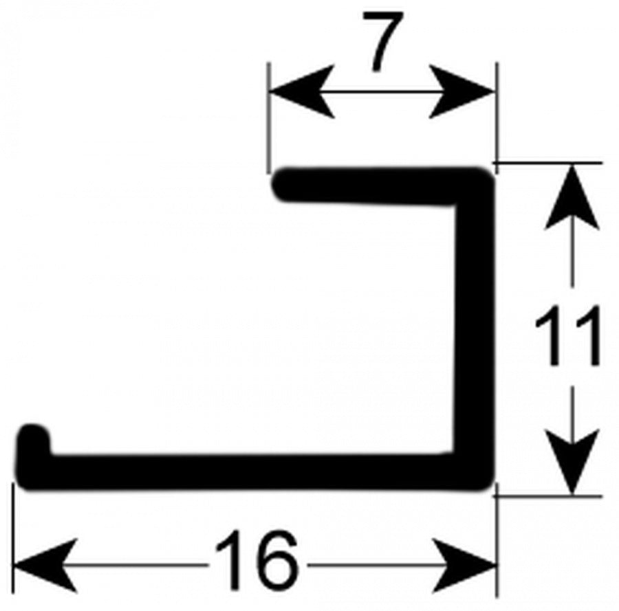 door seal L 430mm dishwasher equiv. no. 437058 suitable for ELETTROBAR, WOLK