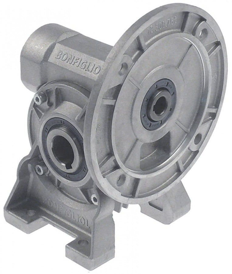 Reductor turație tip VF49A60 ø flanșă 160mm ø ax motor 14mm ø ax de antrenare 25mm