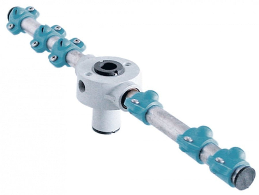 wash arm L 455mm nozzles 6 mounting ø 16/57,5mm H 68mm mounting pos. upper/lower tube ø 18mm