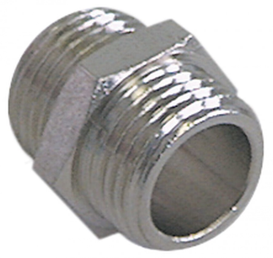 Niplu filetat cu reducție filet 1/4" din alama cromata - 520163