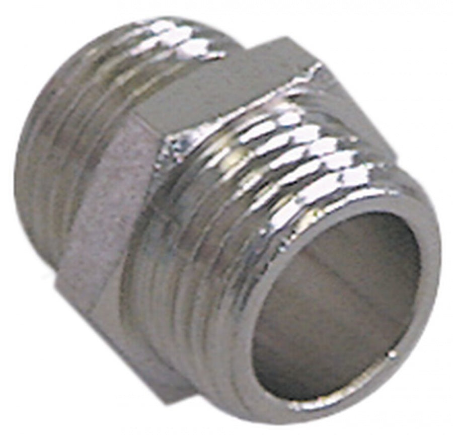 Niplu filetat 3/8" - 3/8", din alama cromata - 520166