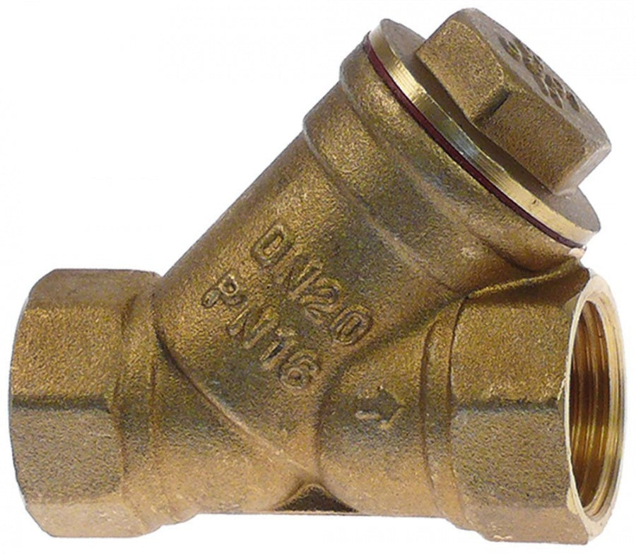 Filtru de apa Y in alimentare 3/4", L 70 mm, cu filtru oblic - 520262