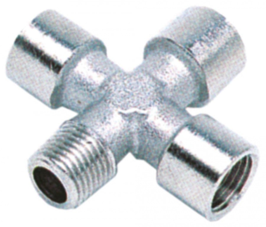 Racord cruce, 3x filet interior 1/8", 1x filet exterior 1/8" - Cod 520832