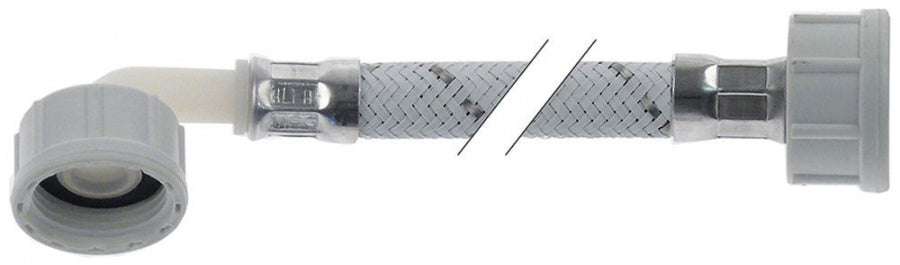 Furtun de alimentare oțel inoxidabil/nailon drept-îndoit DN10 racorduri 3/4" L 2000mm - 521291