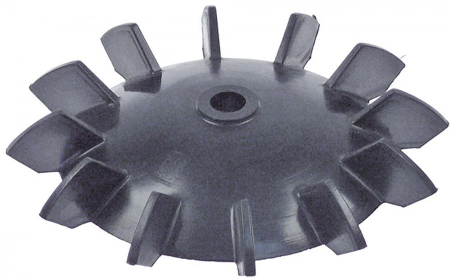 fan wheel ø 116mm shaft intake ø 9,7mm plastic vanes 12