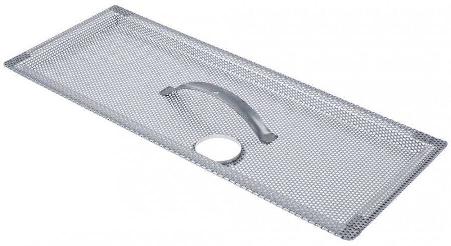 flat filter L 485mm W 190mm H 16mm with hole mounting pos. front for dishwasher SS