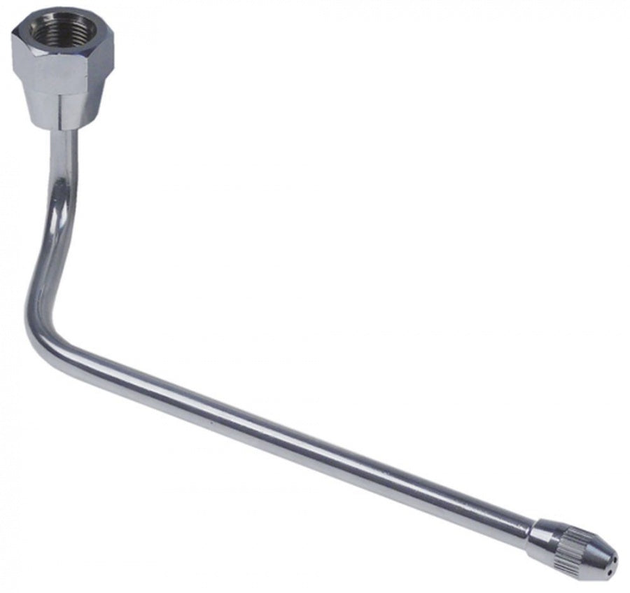 steam pipe mounting pos. left 3/8" H 200mm tube ø 8mm chrome-plated brass