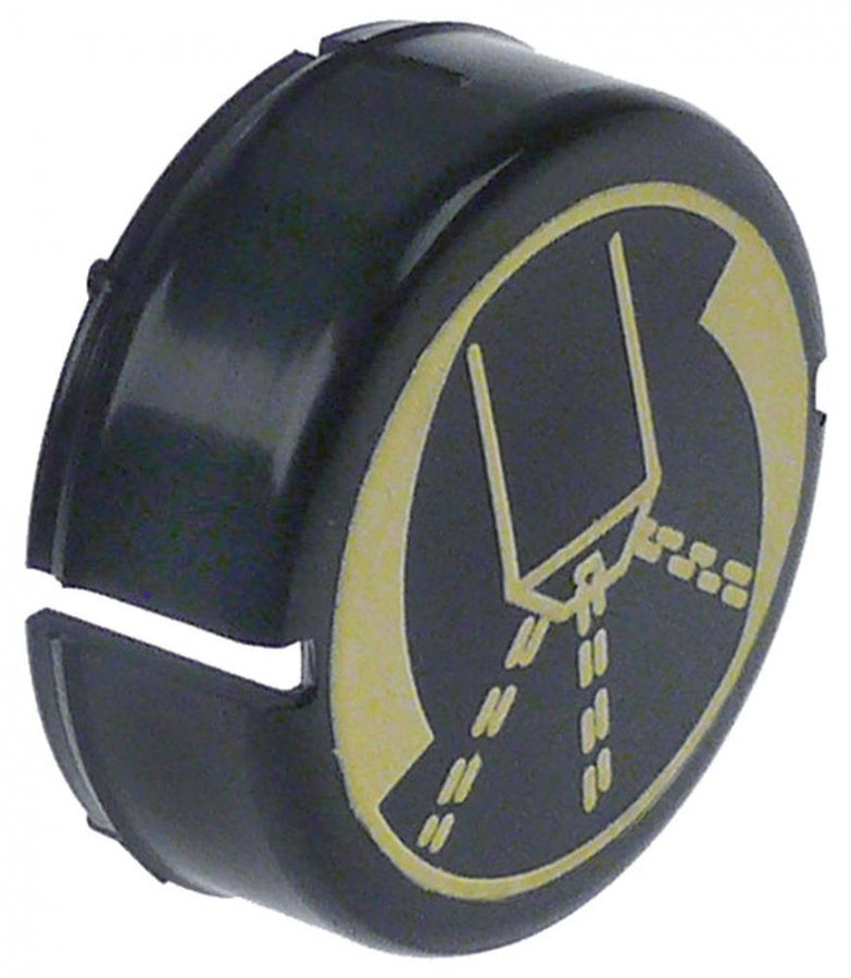 symbol steam ø 40mm L 16,5mm black/gold