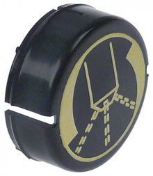 symbol steam ø 40mm L 16,5mm black/gold