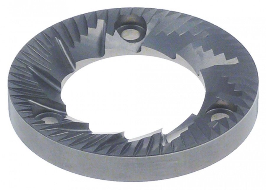 grinding burrs pair turn direction left D1 ø 64mm ID ø 37mm H 9mm tooth spacing 3mm hole ø 5,6mm