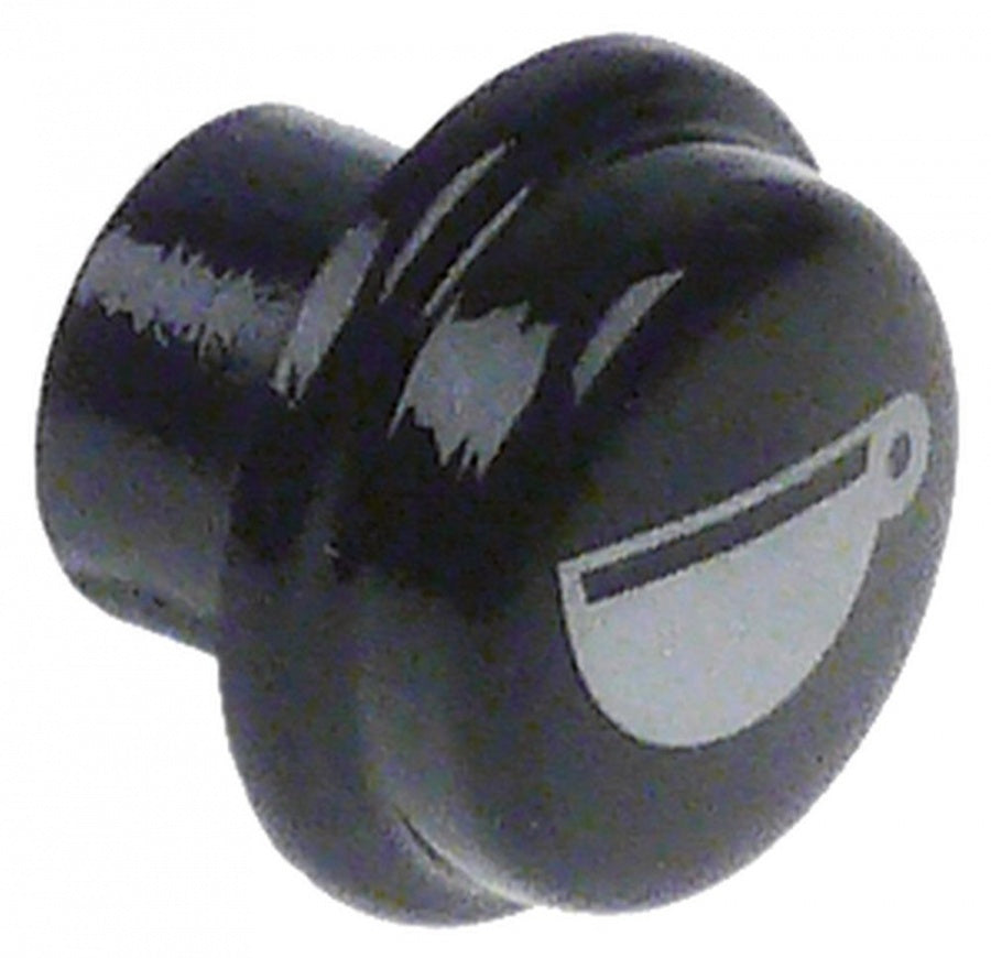 button round ø 17mm plastic black 1 cup large SANREMO