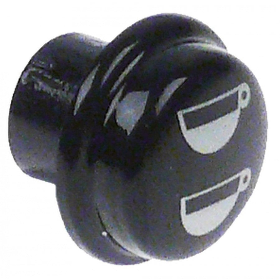 button round ø 17mm plastic black 2 cups small SANREMO