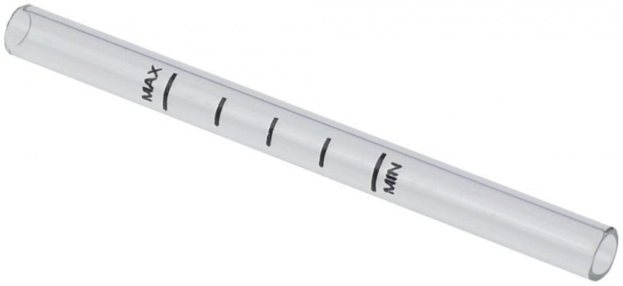 level glass pipe ø 11mm H 134mm ID ø 7,7mm marking Min/Max black